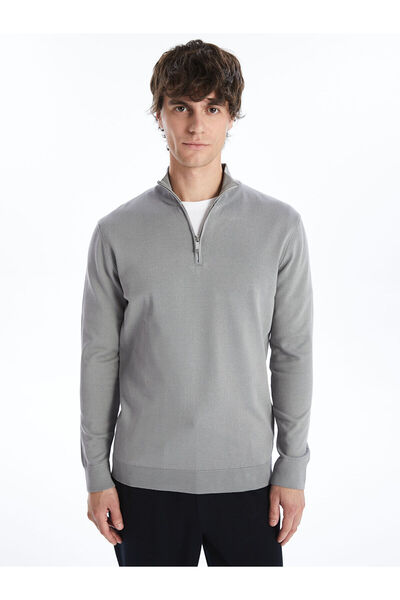 LC Waikiki Vizyon New Season Stand Collar Long Sleeve Men's Knitwear Sweater