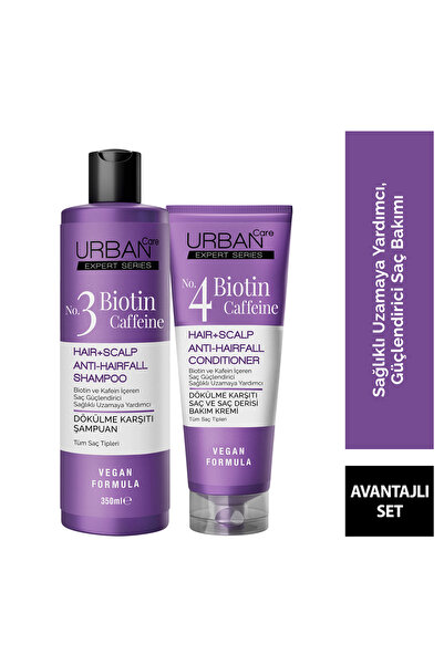 Urban Care Expert Biotin ve Kafein Dökülme Karşıtı Saç Bakım Seti Şampuan Kre...