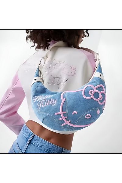 Sheinside Geanta de umar din denim