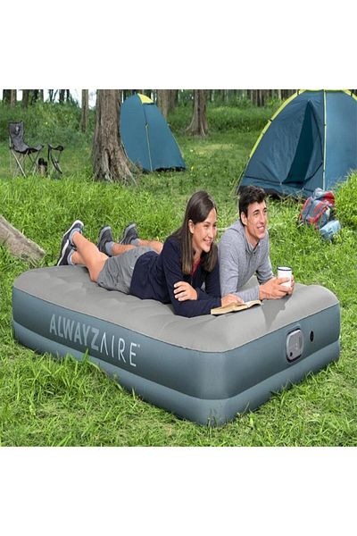 BESTWAY AlwayzAire Fortech Airbed Queen Rechargeable Dual Pump 203cm x 152c m x 36 cm  26-69078