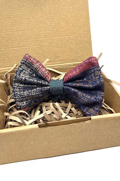 Kravatkolik Bow Tie P1939 - Multicolor Square Pattern Patchwork