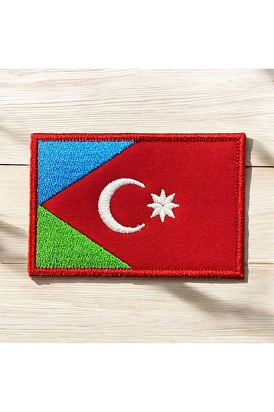 Ex Patch Steagul Sudului Azerbaidjanului Peçi Patch Broderie 8 X 5 Cm