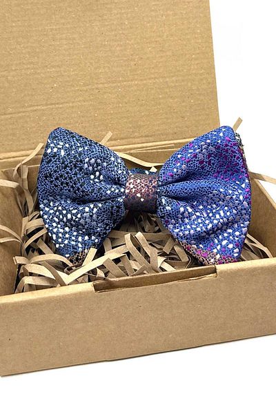 Kravatkolik Bow Tie P1932 - Patchwork with Multicolor Motif Pattern