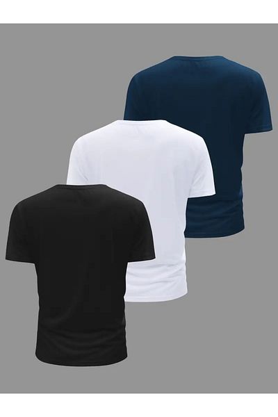 DAXİS Sportwear Company Ανδρικό μπλουζάκι 3-pack Advantage Crew με στάμπα