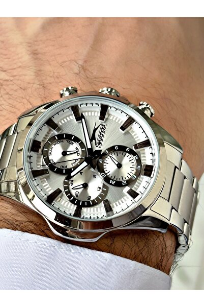 Slazenger Function 5 Atm Waterproof Steel Band Men's Wrist Watch 1922.05