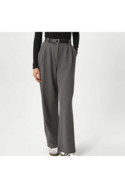 NEVEGE BUTİK Γυναικείο παντελόνι Palazzo Relaxed Fit με Lycra και ζώνη - Antreasit