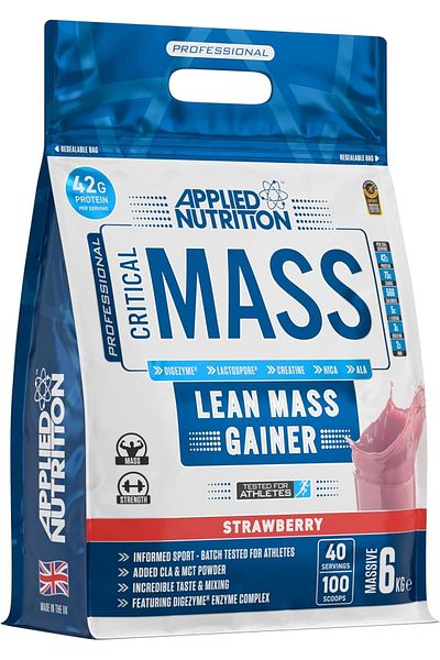 applied nutrition Critical Mass Lean Mass Gainz, Strawberry, 6 Kg