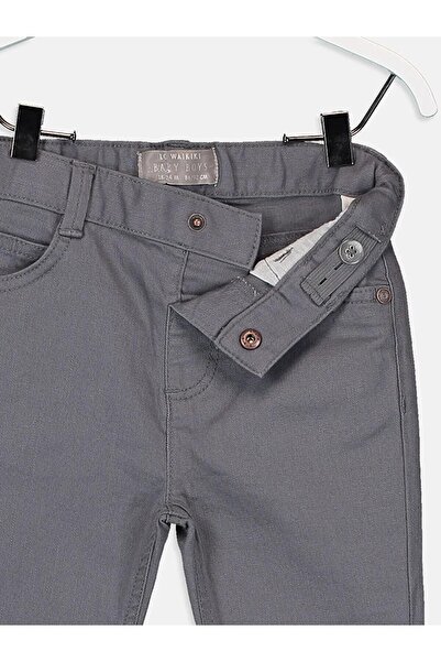 LC Waikiki LCW baby Gri Basic Gabardin Erkek Bebek Pantolon