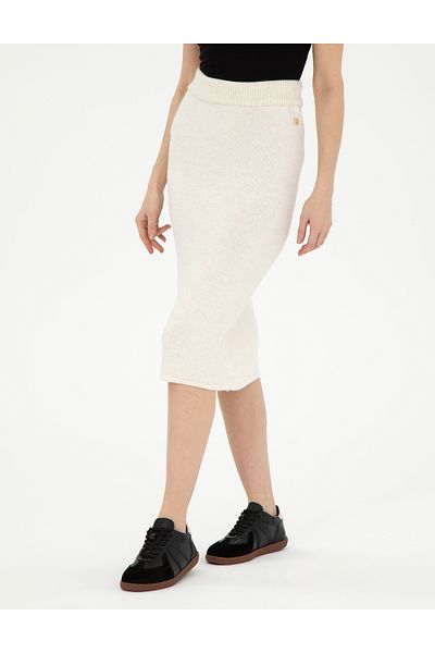 Pierre Cardin Ecru Loose Fit Knitwear Skirt 50296199 -Vr019