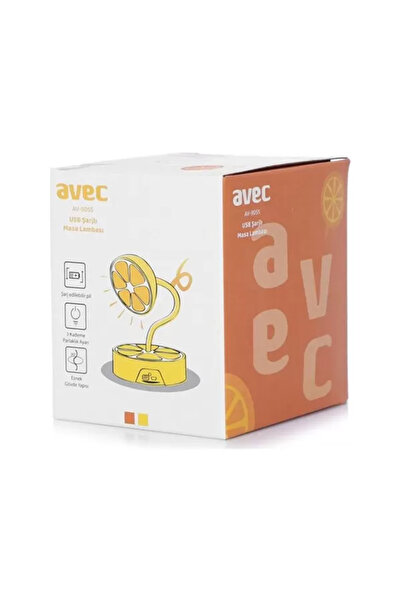 Avec Av9055 Desenli Usb Şarjlı Masa Lambası,turuncu