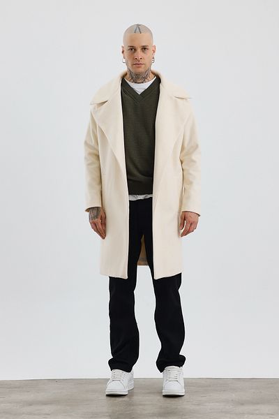 Weyeze Long Oversize Stamp Coat - Relaxed Fit Af-K56123Lns