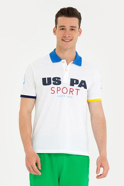 U.S. Polo Assn. Η.Π.Α. POLO ASSN. Ανδρικό μπλουζάκι με λευκό γιακά πόλο 50263264-VR013