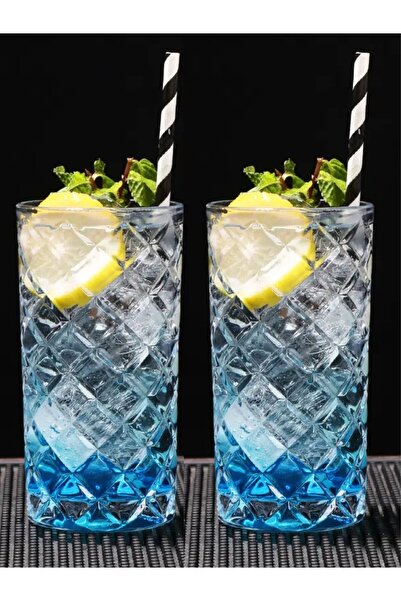 MADAME LUDA Kristal Tropical 250 Ml.Su-Meşrubat-Ayran-kokteyl Bardağı.6 Adet ...