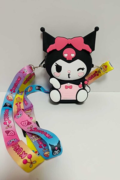 OSO HOME Drăguț Kuromi Model Negru Silicon Portofel pentru copii mici