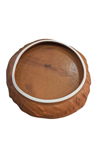 Limboda Toprak Görünümlü Porselen Yuvarlak Sunum Tabağı 25cm