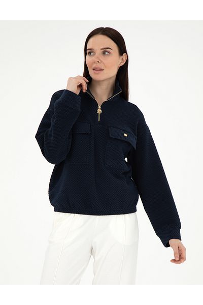 Pierre Cardin Navy Blue Oversize Sweatshirt 50297853 -Vr033