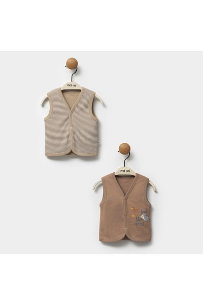Moi Noi Mnb7068 Model 2-Piece Puffer Vest Set