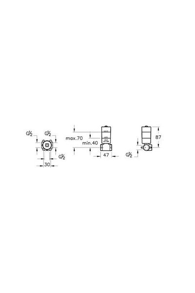 Artema Vitra A41455 - Built-In Stop Valve Mix, Recessed Group Chrome