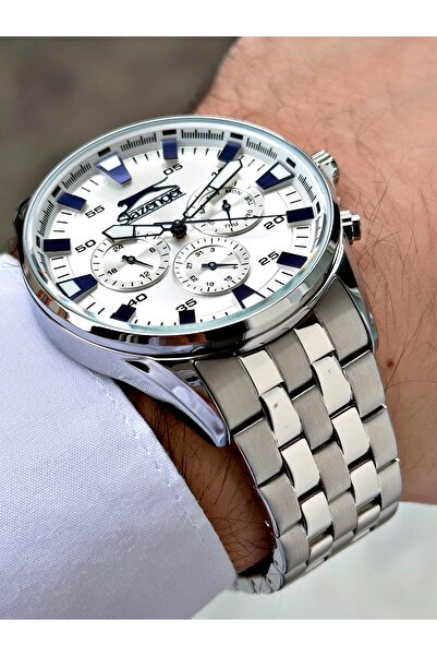 Slazenger Function Gray Color Steel Band Men's Wrist Watch 2231.01