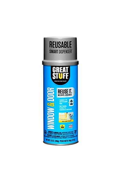 Great Stuff مانع تسرب رغوة عازلة من Smart Dispense للنوافذ والأبواب سعة 12 أونصة