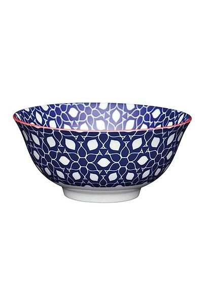 Kitchen Craft Floral Geometric Design Food Safe Ceramic Bowl 15.7cm