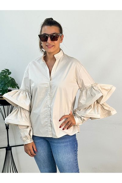 İTALYAN BUTİK Italian Sleeve Volume Shirt