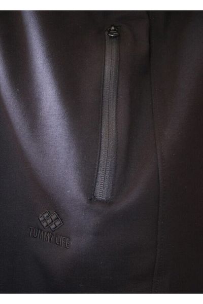 TOMMY LIFE T01ER-84508 Ανδρικό μαύρο παντελόνι μεγάλου ποδιού