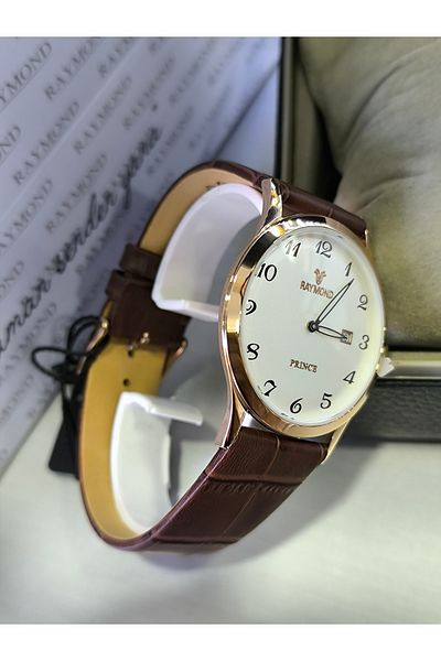 Raymond Classic Leather Men's Wrist Watch