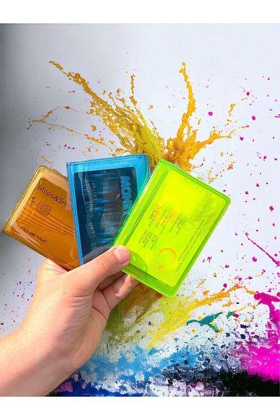 Gempo Διαφανές Unisex Πορτοφόλι 3 τεμαχίων Minimal Cardholder Πορτοφόλι Πιστωτικής κάρτας Σετ 3 τεμαχίων 3 χρωμάτων