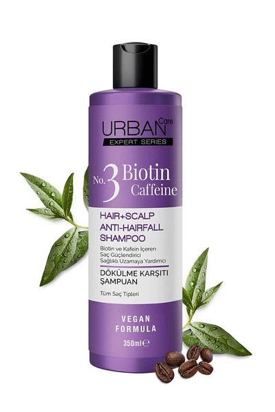 Urban Care مجموعة شامبو خبير البيوتين والكافيين المضاد للانسكاب 4x350 مل - نباتي