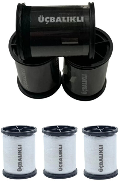 Kent Pazarı 12 bucăți alb-negru brodat șir de cusut din poliester - 6 buc.