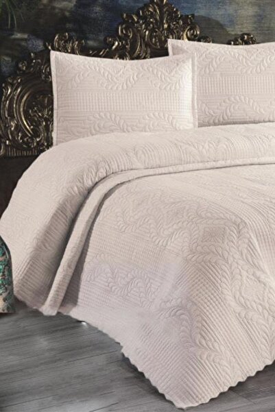 bursa çeyiz Ultrasonic Quilted Sema Double Bedspread Light Cappucino