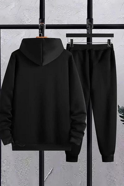 CAST COLLECTİON Unisex Black Jacket and Sweatpants