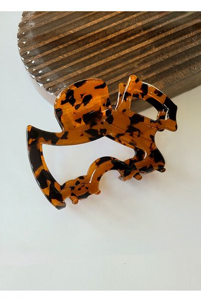 GÜLPEŞE Big Size Leopard Agata Latch Buckle Knob Buckle