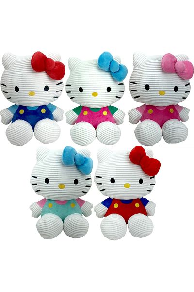 Hello Kitty Plush Corduroy 20cm, Assorted (Style & Color May Vary)