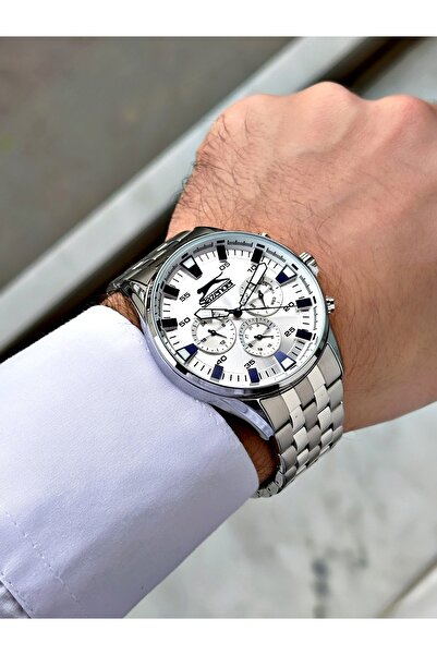 Slazenger Function Gray Color Steel Band Men's Wrist Watch 2231.01