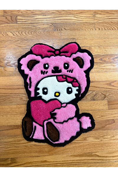 Juji Art Studio Hello Kitty Sevgililer Günü Halısı - El Yapımı - SEVGİLİLER GÜNÜ HEDİYESİ