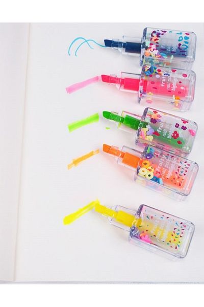 GLANCE Nail Polish Look Phosphorescent Neon Pen Set of 6