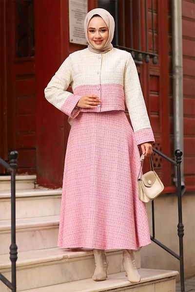 Swana Shiny Tweed Fabric Jacket Suit