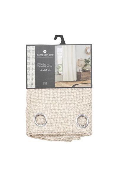 Atmosphera Wild Knit Curtain Mouse 140 x 260cm