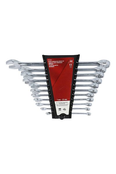 ACE 11-Piece High Quality Sturdy Handle Rust Resistant Combination Metric Wrench Set