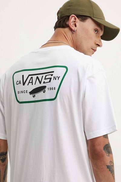Vans Tricou alb pentru bărbați Full Patch Back Vans