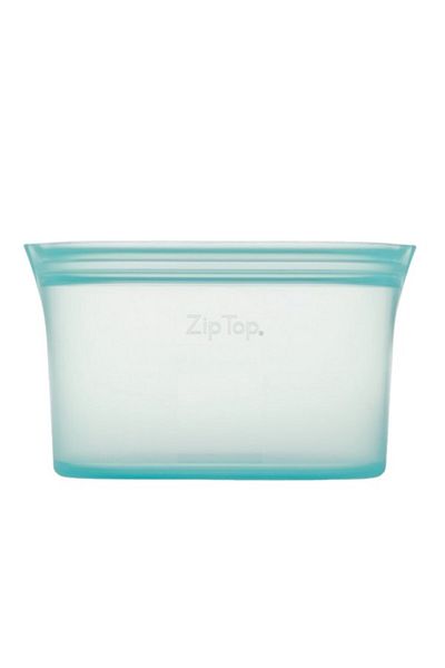 Zip Top Microwave and Dishwasher Safe BPA-Free Airtight Reusable Silicone Snack Container 16oz