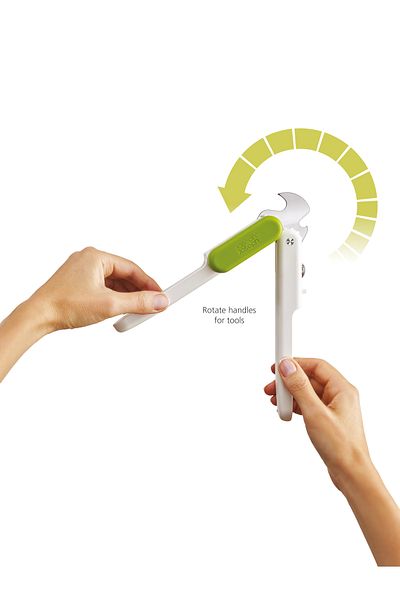 Joseph Joseph Can Opener Pivot 3 in 1 White Green