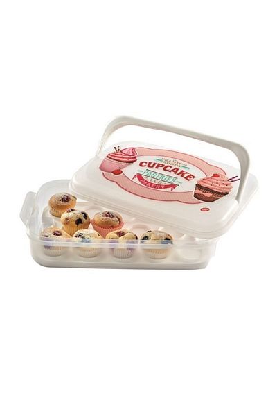Snips Vintage Dishwasher Safe Rectangular Cupcake Carrier 7 Liter 00