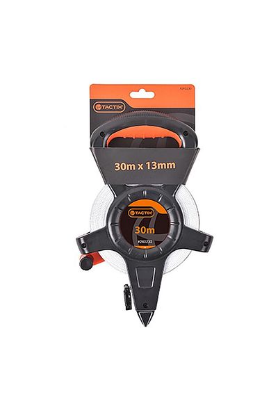 Tactix Multi Purpose Ergonomic Long Measuring Tape with Handle 30m