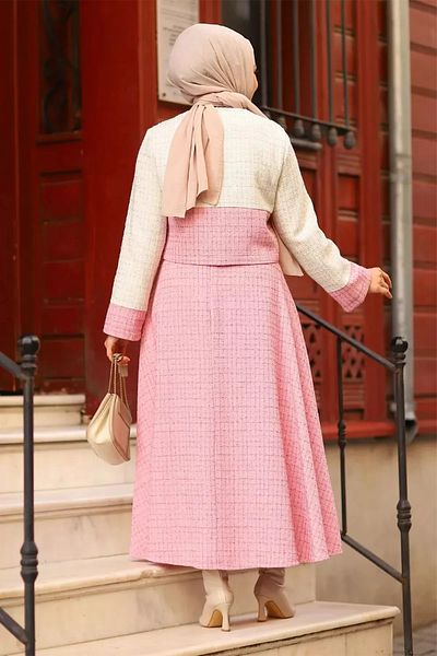 Swana Shiny Tweed Fabric Jacket Suit
