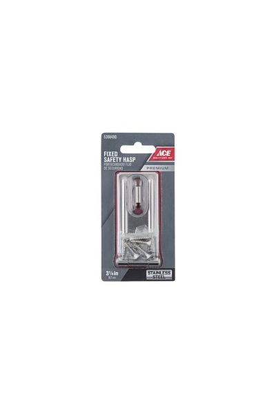 ACE Durable Stainless Steel Fixed Staple Safety Hasp 3.25inch