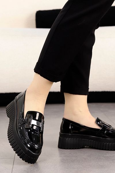 Mamito Ayakkabı Int 028 High Base Buckle Detailed Loafer
