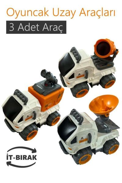 SmartFox Oyuncak Araba Seti - Oyuncak Uzay Araçları Seti - 3 Adet